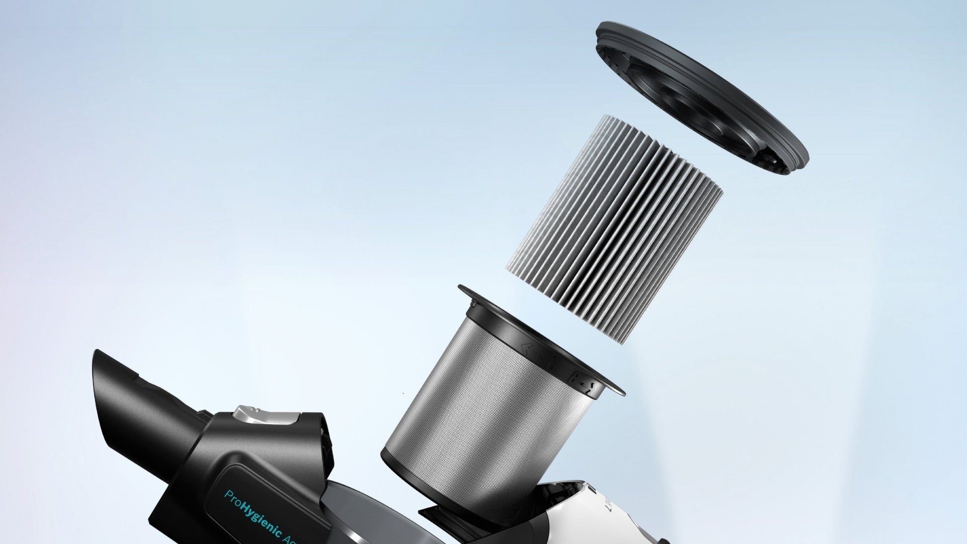 Akku - Staubsauger 2in1 Saugen & Wischen, Unlimited 7 ProHygienic Aqua, Weiss, BKS71HYG1 - MEGART
