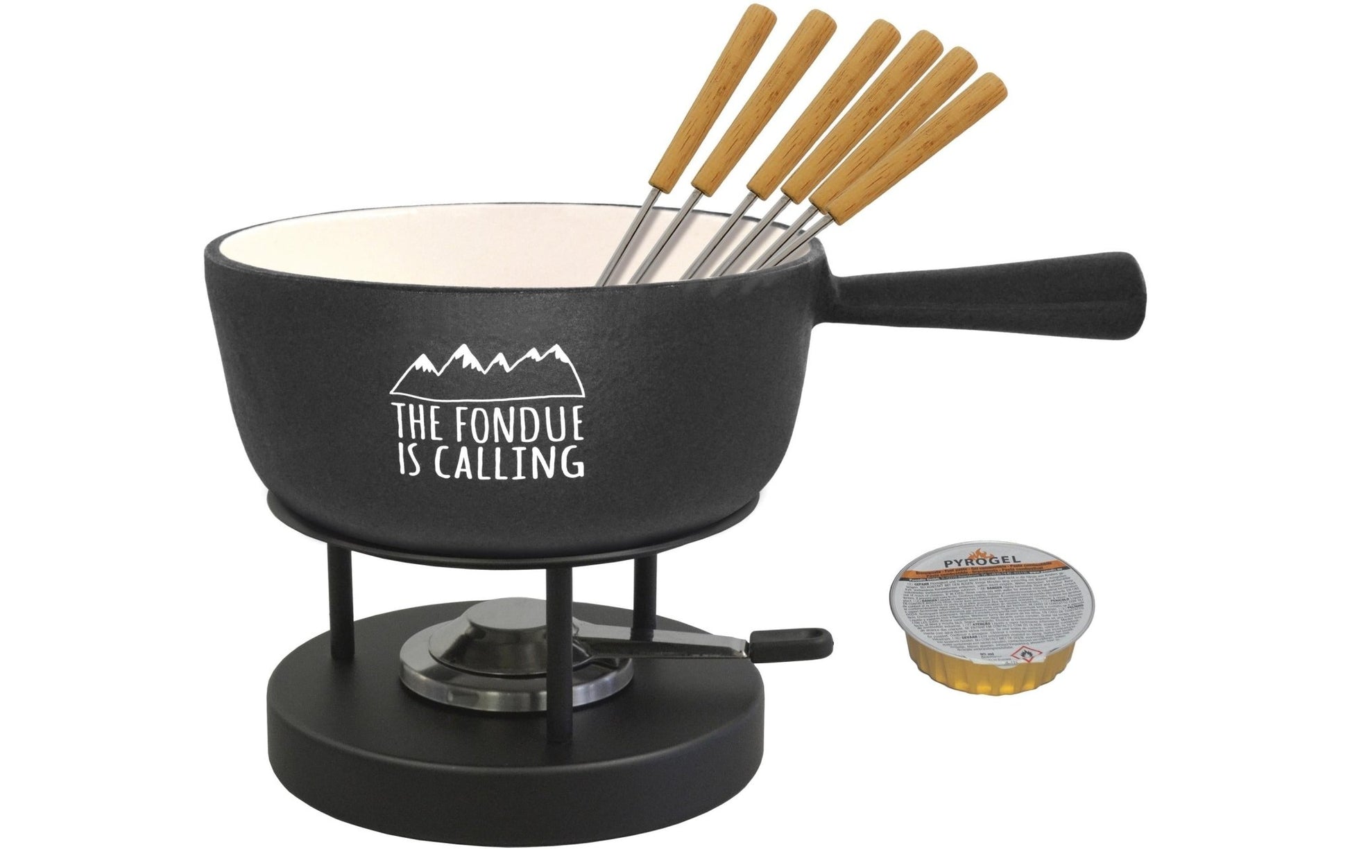 Käsefondue - Set The Fondue is calling 9 Teile, Schwarz - MEGART