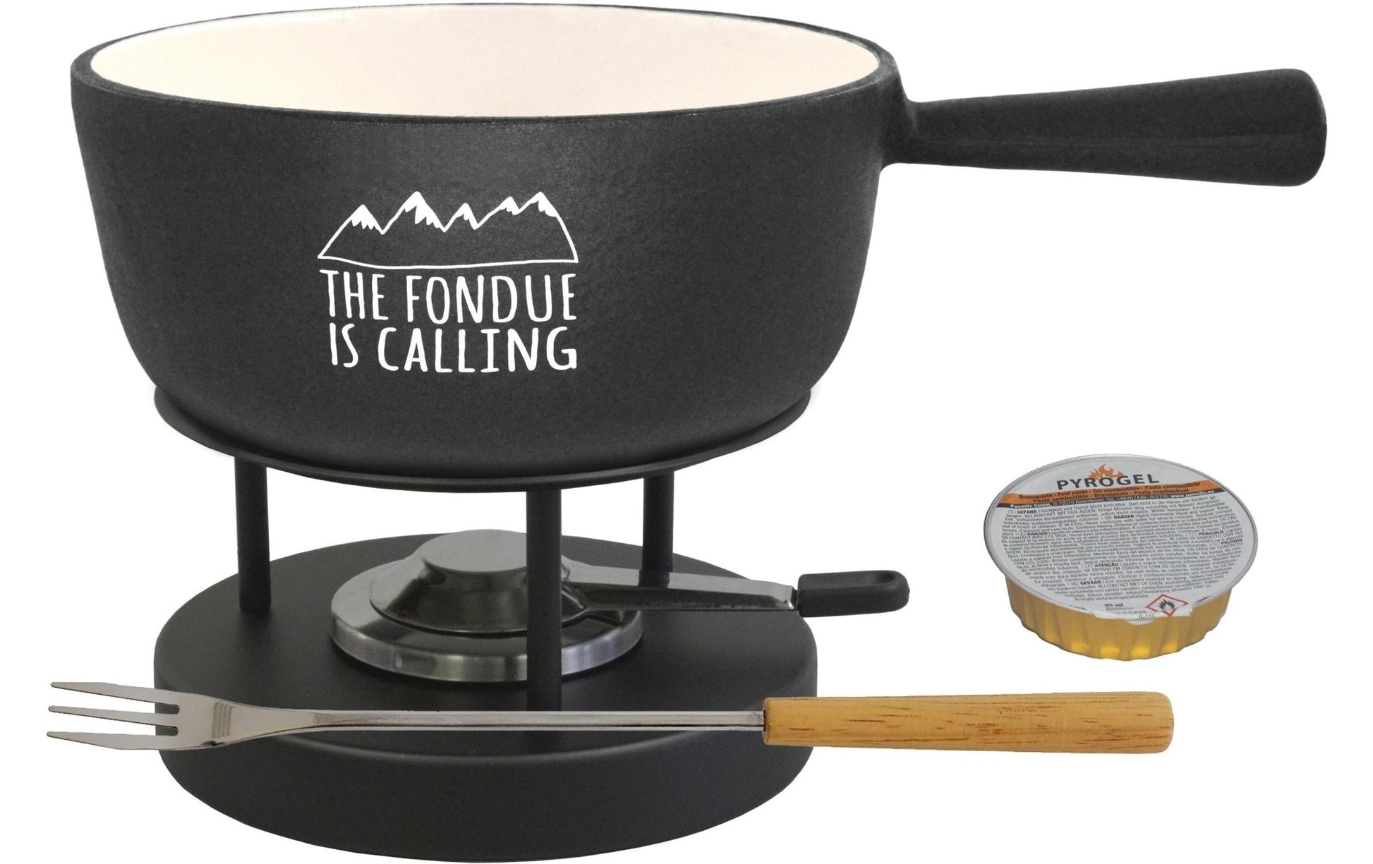 Käsefondue - Set The Fondue is calling 9 Teile, Schwarz - MEGART