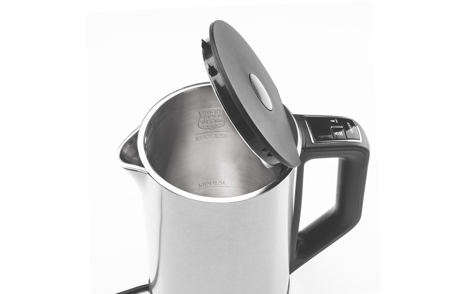 Wasserkocher Cool Touch 1.5 l, Silber - MEGART