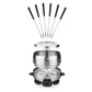 Fondue - Set All - in - One 800 Watt 7 Teile, Schwarz/Silber - MEGART