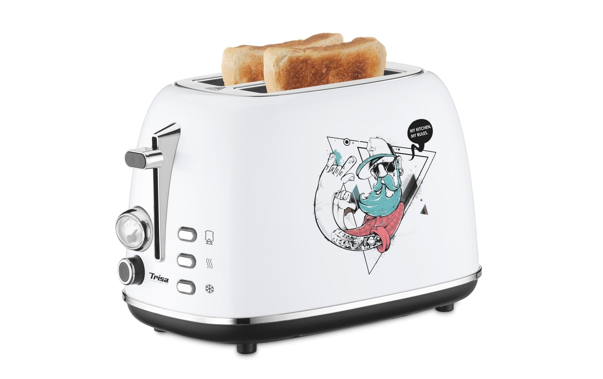 Toaster Street Art Weiss - MEGART
