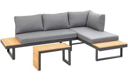 Loungeset Samara, Grau, 3 Sitzplätze - MEGART