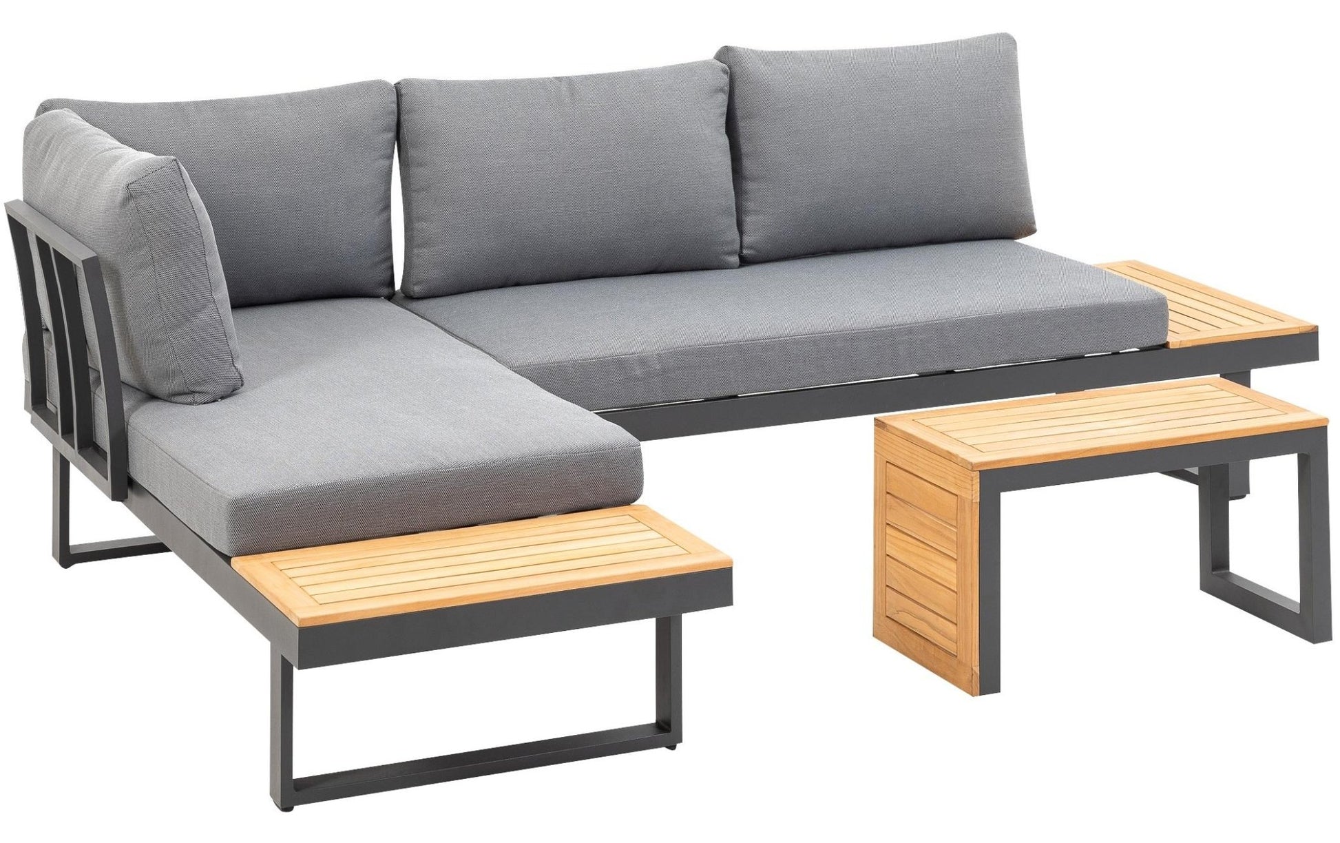 Loungeset Samara, Grau, 3 Sitzplätze - MEGART