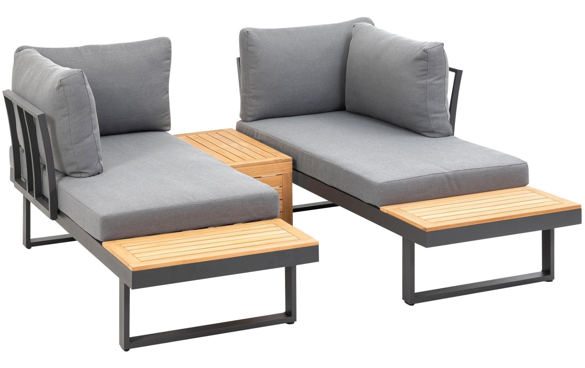 Loungeset Samara, Grau, 3 Sitzplätze - MEGART