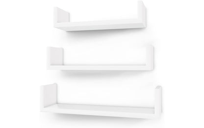 Wandregal u - förmig , Weiss 30 cm / 35 cm / 40 cm - MEGART