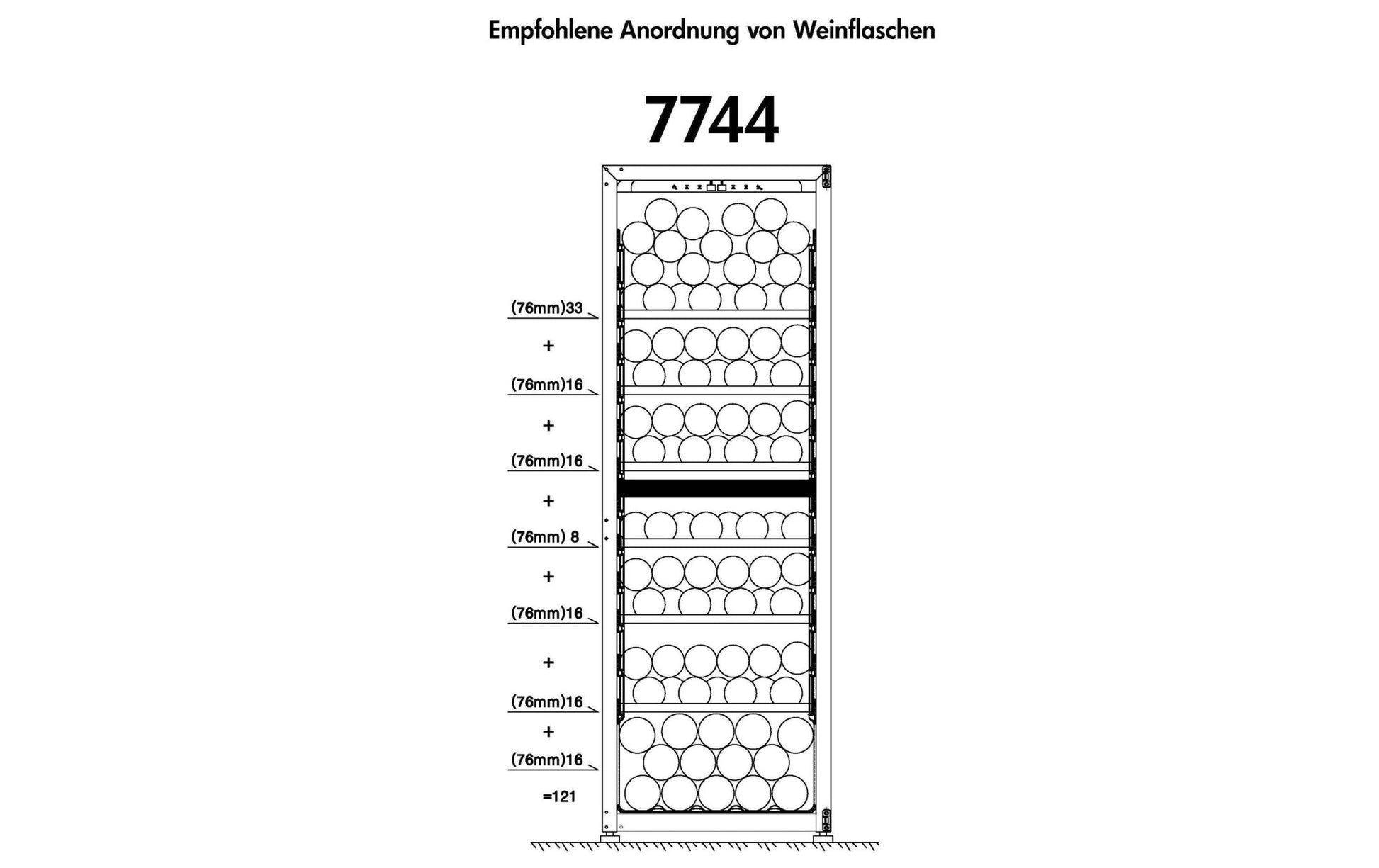 Weinklimaschrank 7744.6845 Schwarz, Rechts - MEGART