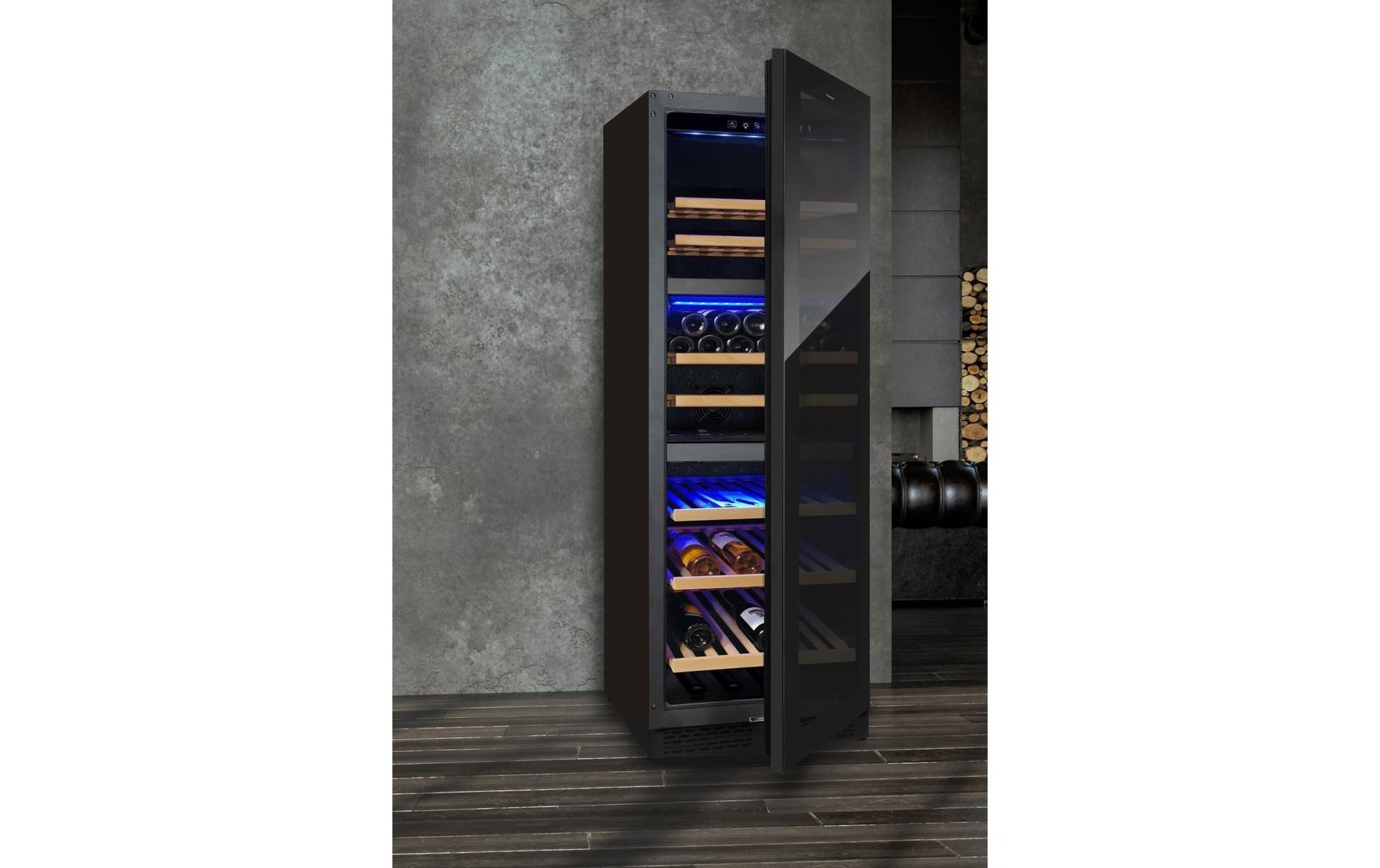 Weinklimaschrank 7745.6845 Schwarz, Rechts - MEGART