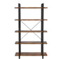 Regal mit 5 Ebenen 105 x 177.5 cm, Braun/Schwarz - MEGART
