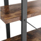Regal mit 5 Ebenen 105 x 177.5 cm, Braun/Schwarz - MEGART