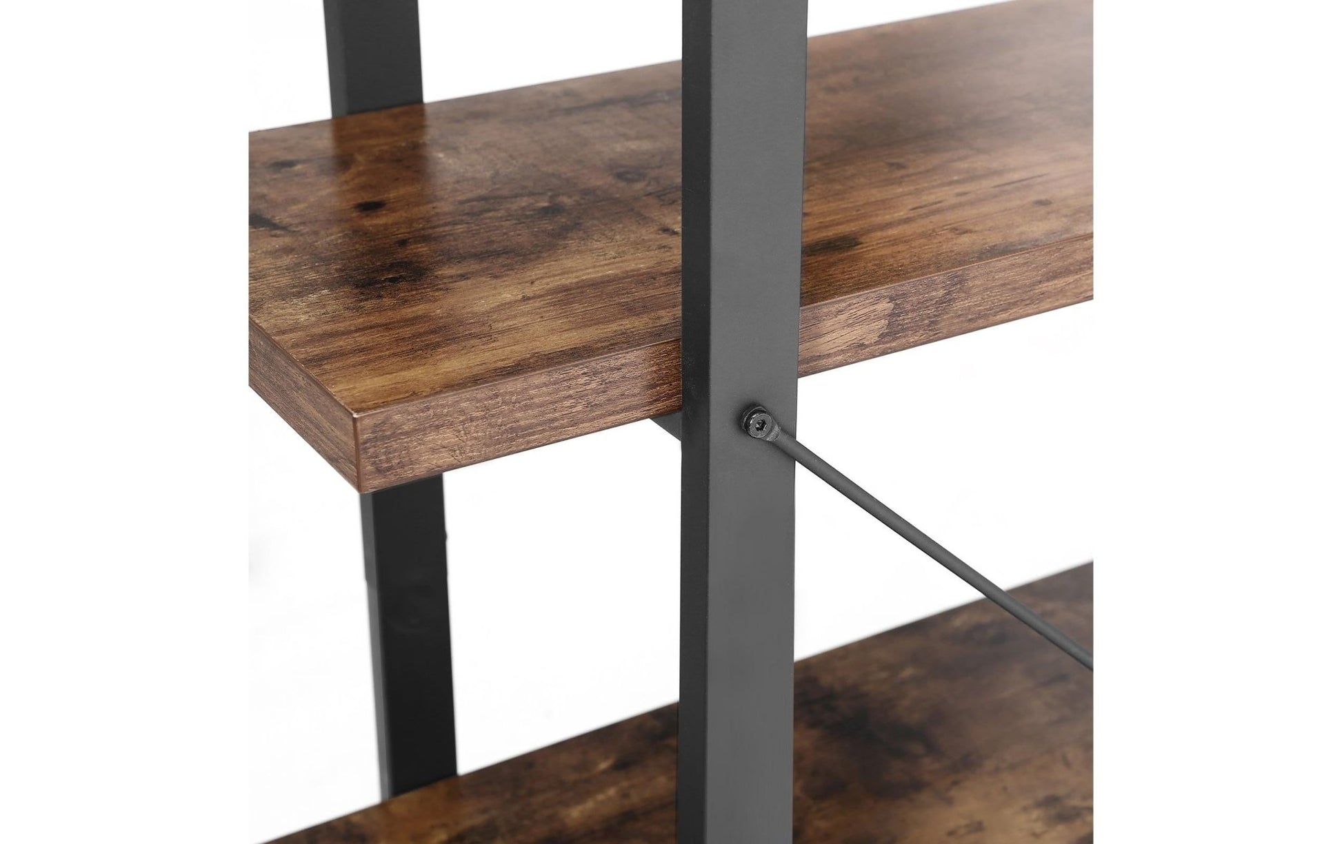 Regal mit 5 Ebenen 105 x 177.5 cm, Braun/Schwarz - MEGART