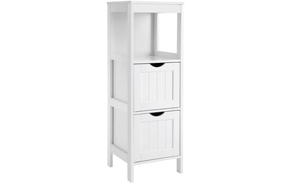 Regal mit 2 Schubladen 30 x 89 cm, Weiss - MEGART
