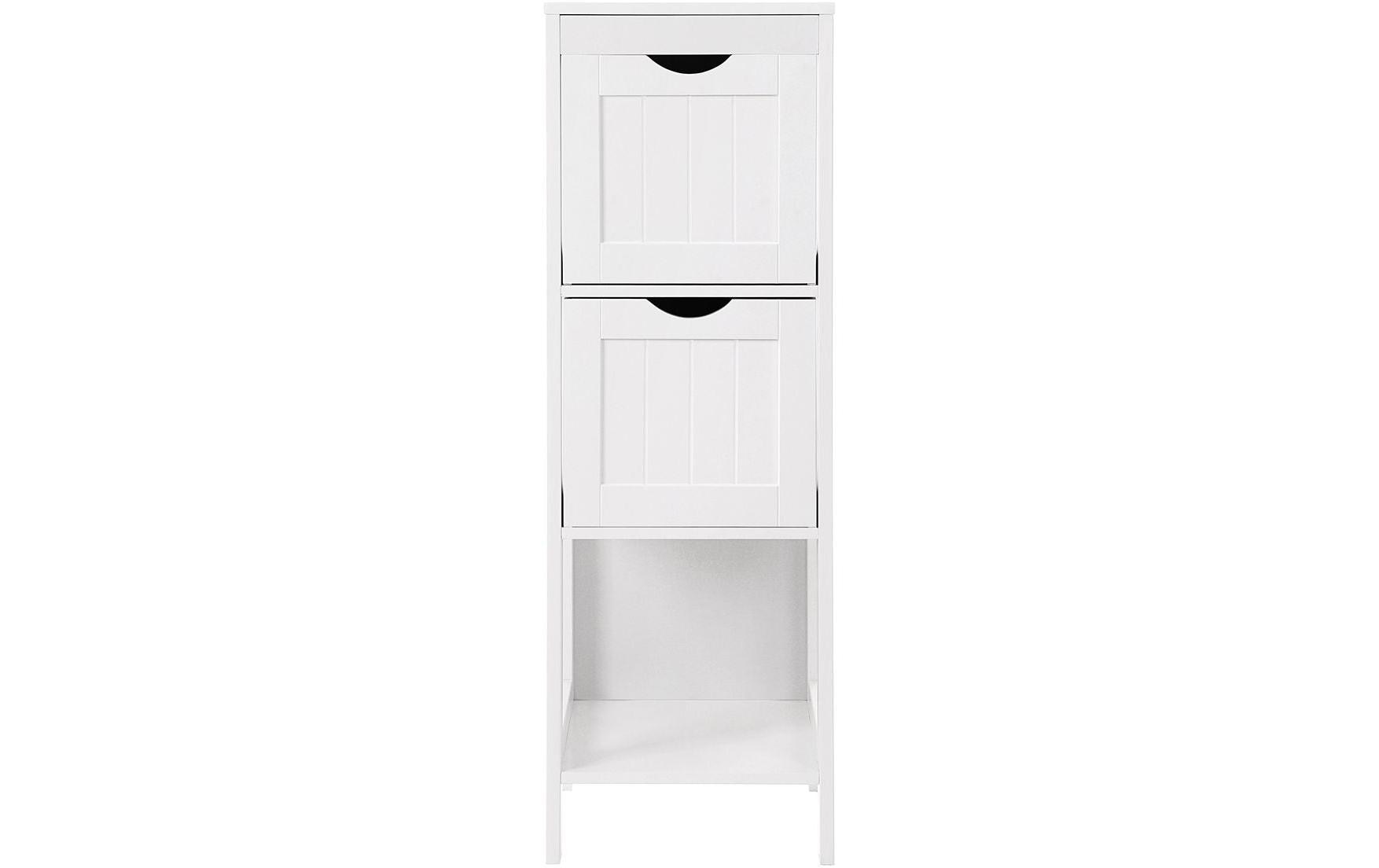 Regal mit 2 Schubladen 30 x 89 cm, Weiss - MEGART