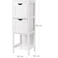 Regal mit 2 Schubladen 30 x 89 cm, Weiss - MEGART
