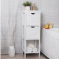 Regal mit 2 Schubladen 30 x 89 cm, Weiss - MEGART
