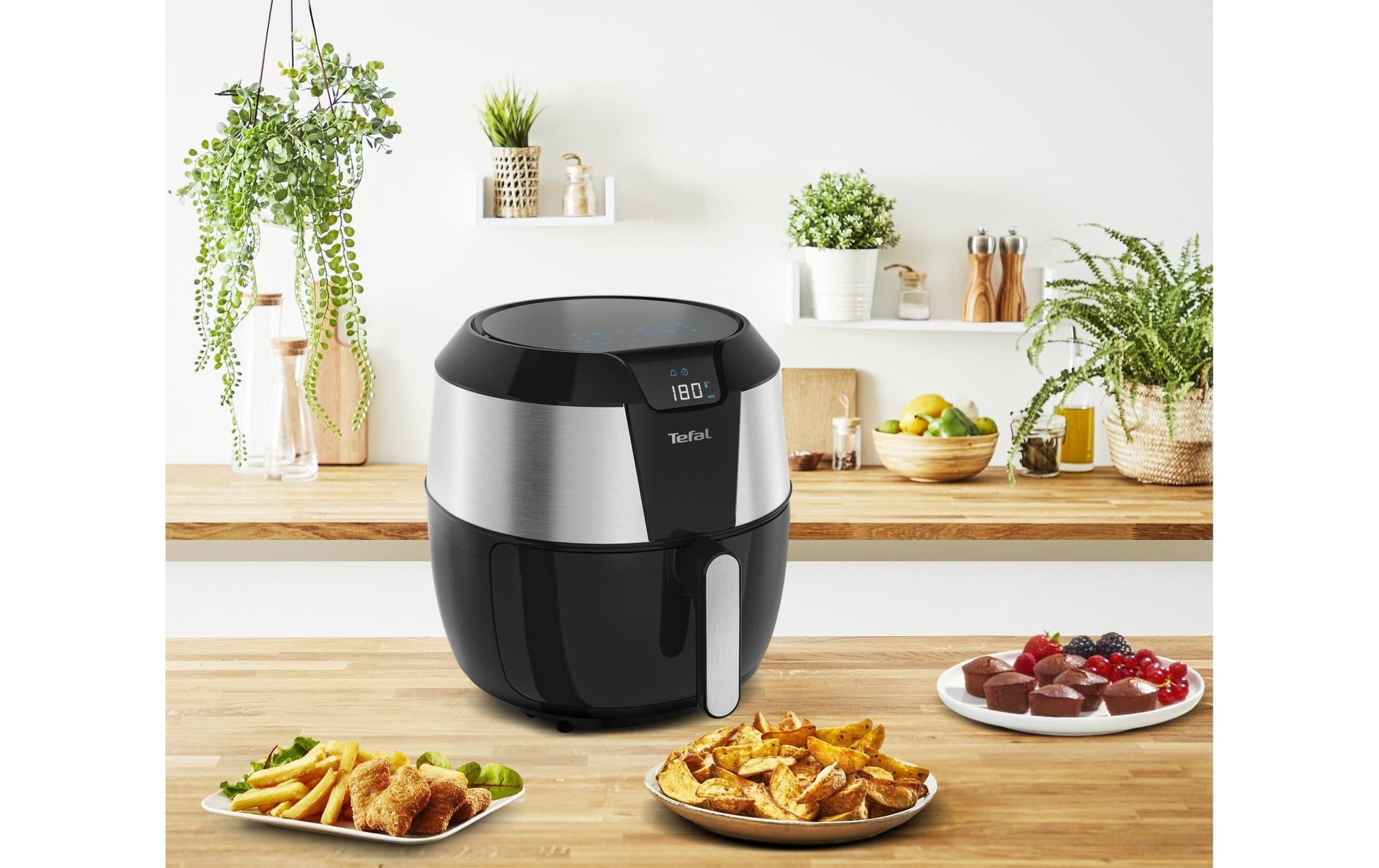Heissluft - Fritteuse EasyFry XXL 1.6 kg, Schwarz/Silber - MEGART