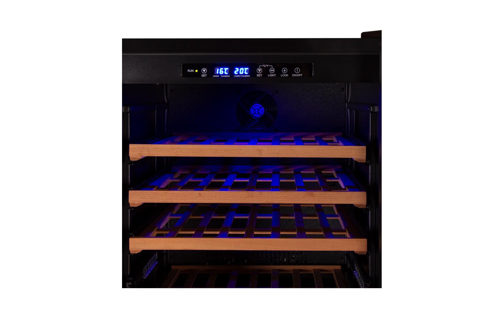 Weinklimaschrank Bodega BWS188 Schwarz, Rechts - MEGART