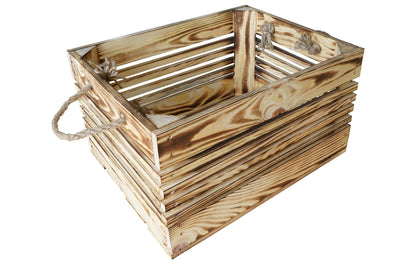 Holzharasse mit Kordel Geflammt, 30 x 38 cm - MEGART