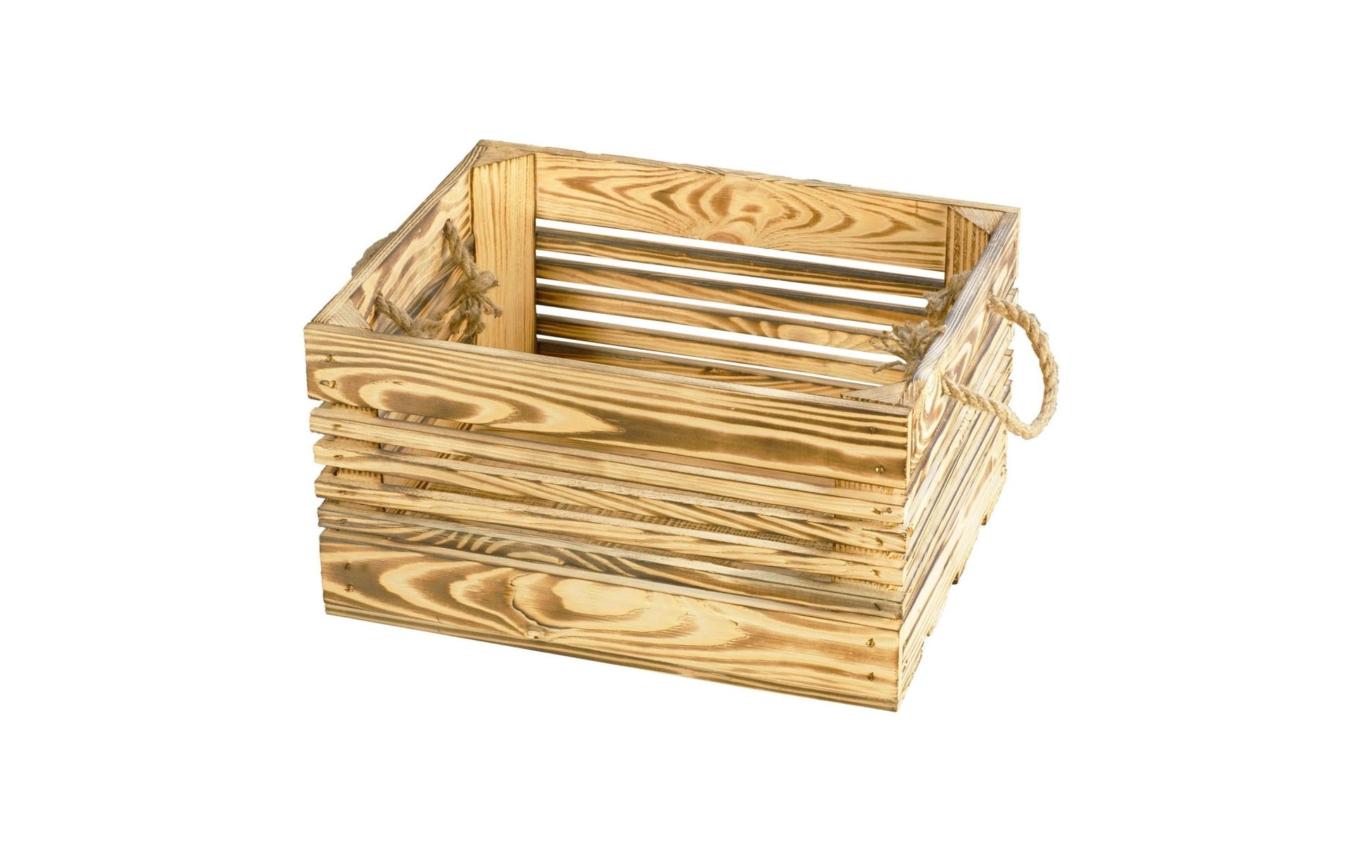 Holzharasse mit Kordel Geflammt, 30 x 38 cm - MEGART