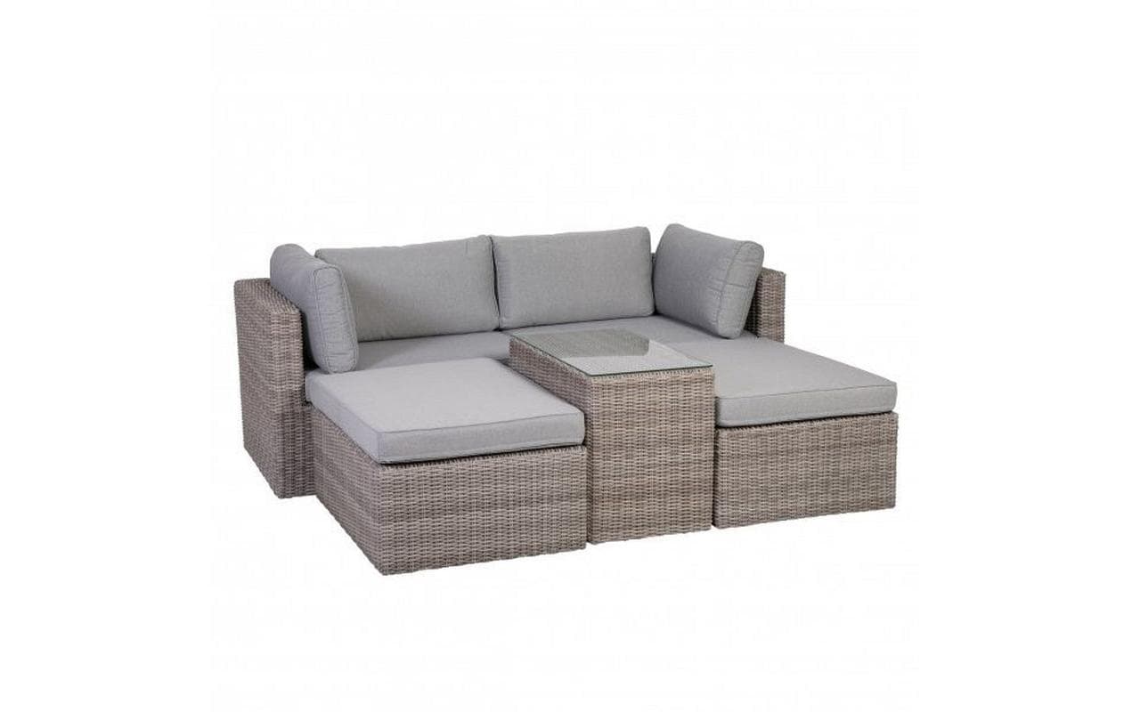 Loungeset Olea, Braun, 4 Sitzplätze - MEGART