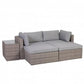 Loungeset Olea, Braun, 4 Sitzplätze - MEGART