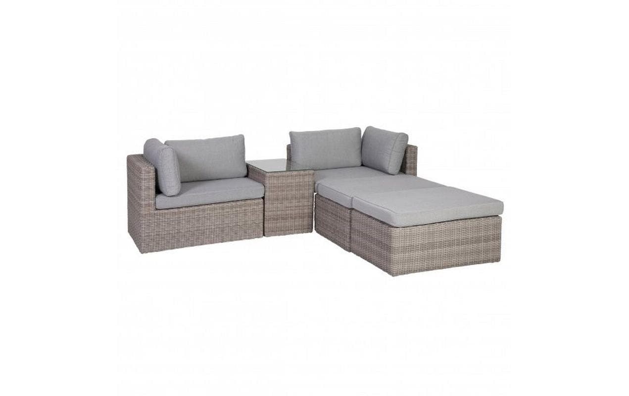 Loungeset Olea, Braun, 4 Sitzplätze - MEGART