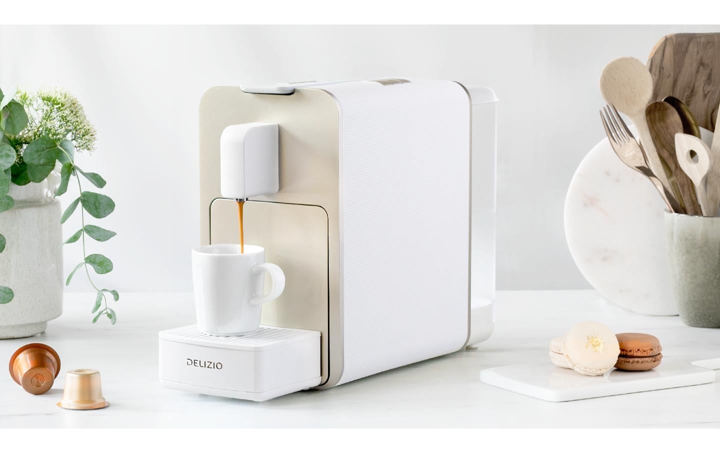 Kapselmaschine Viva Elegante Gold/Weiss - MEGART