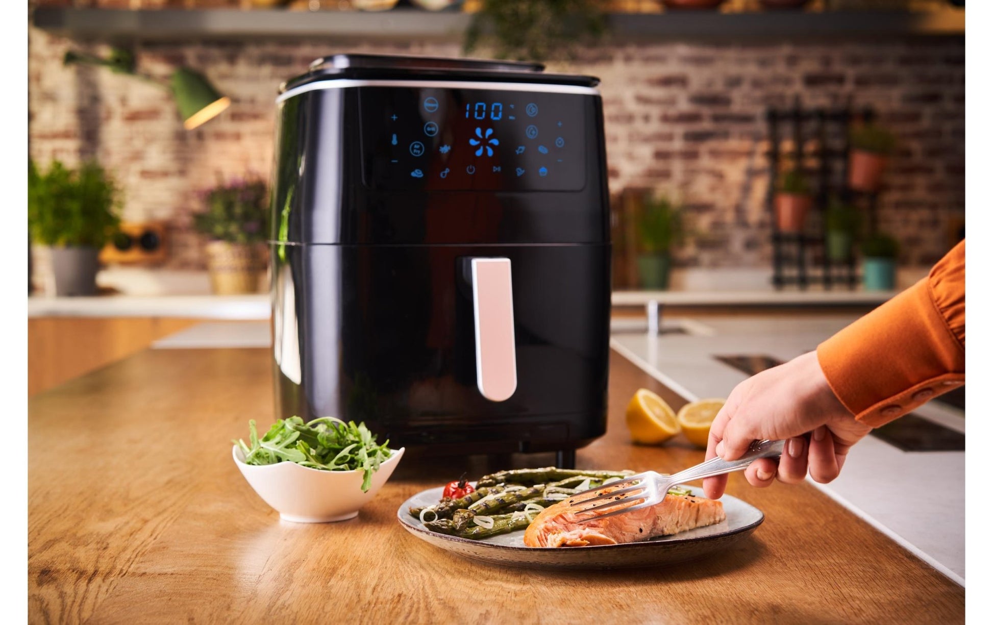 Heissluft - Fritteuse Easy Fry Grill & Steam 3 in 1, Schwarz - MEGART