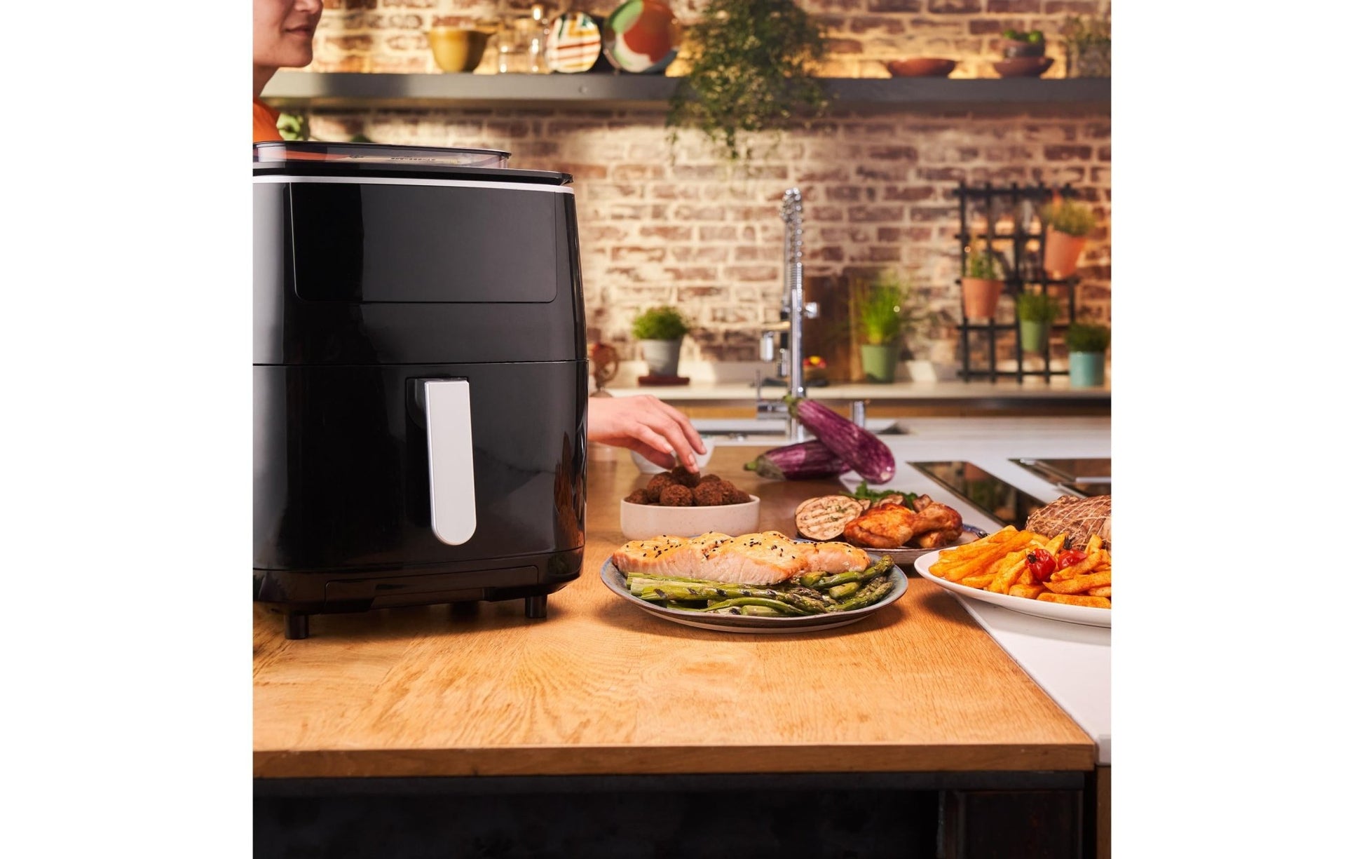 Heissluft - Fritteuse Easy Fry Grill & Steam 3 in 1, Schwarz - MEGART