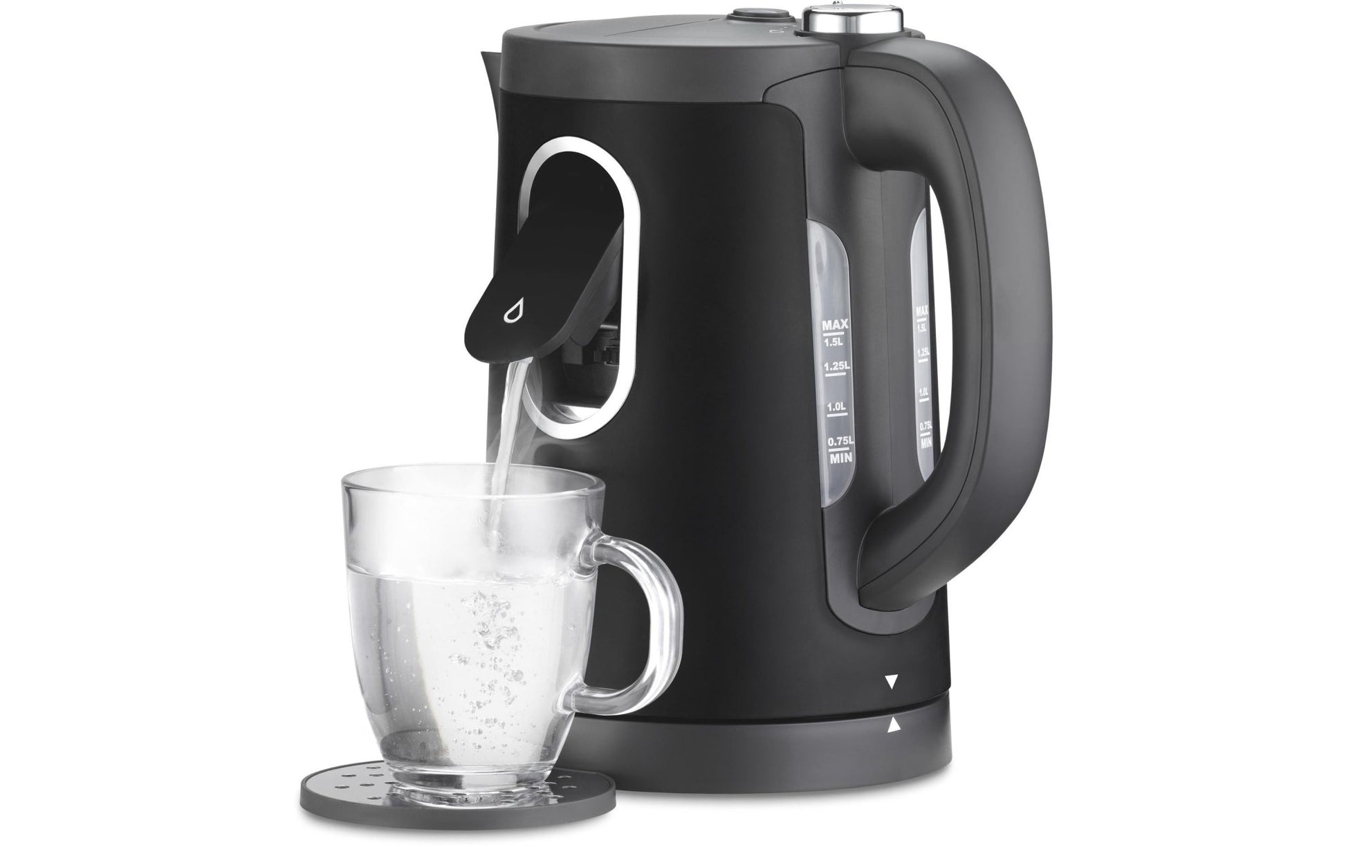 Wasserkocher 2 - in - 1 Perfect Cup 1.5 l, Schwarz - MEGART