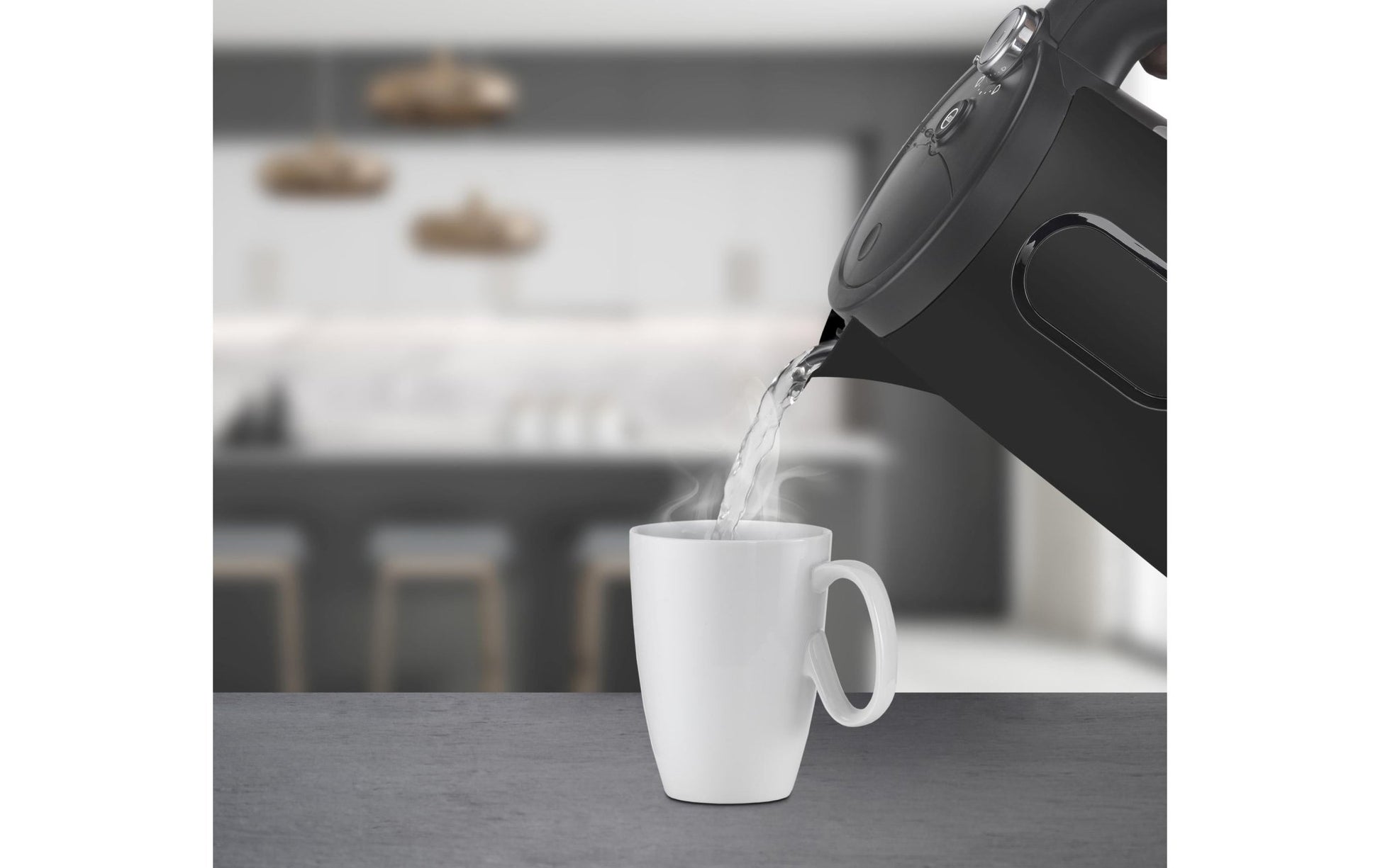 Wasserkocher 2 - in - 1 Perfect Cup 1.5 l, Schwarz - MEGART