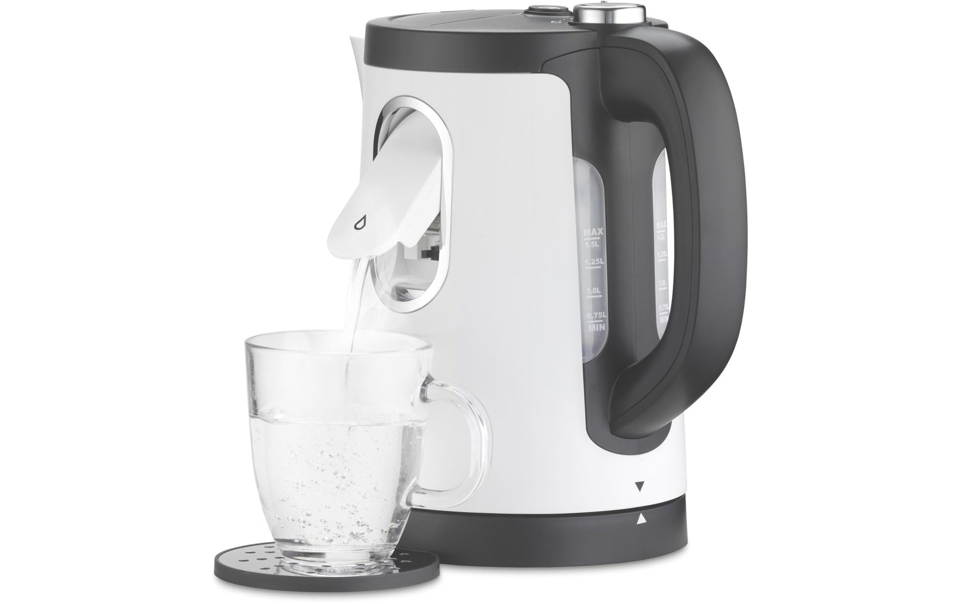 Wasserkocher 2 - in - 1 Perfect Cup 1.5 l, Weiss - MEGART