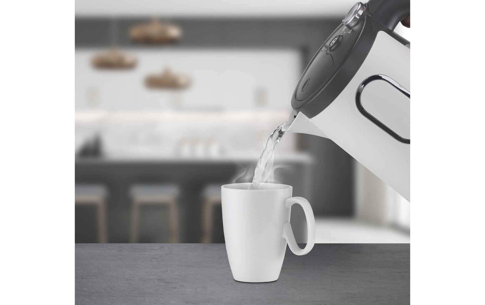 Wasserkocher 2 - in - 1 Perfect Cup 1.5 l, Weiss - MEGART