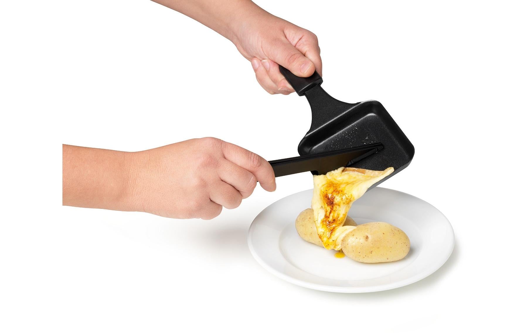 Raclette - Zangenspachtel & Grillzange, 2 Stück, Schwarz - MEGART