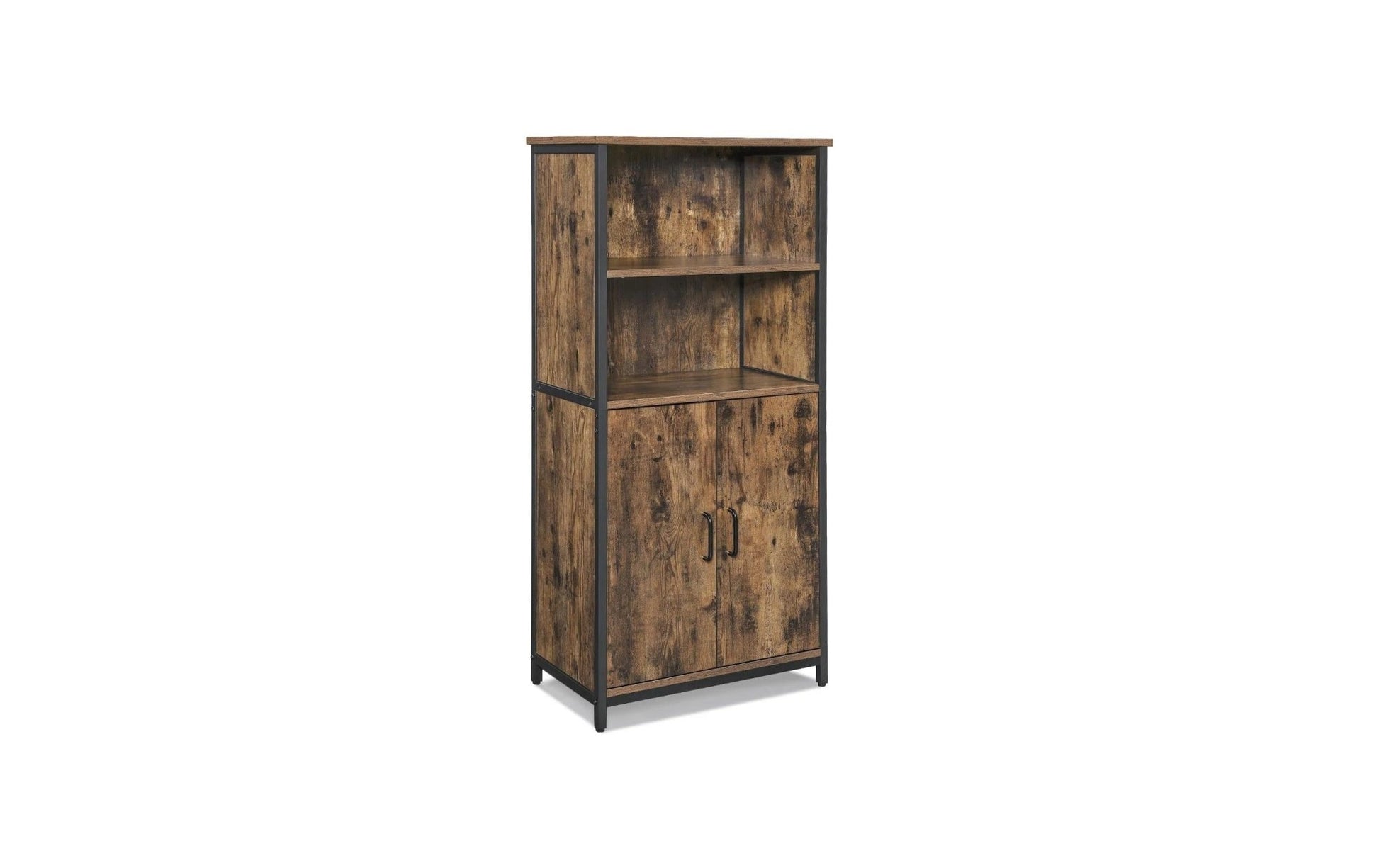 Regal mit Türen 60 x 125 cm, Braun - MEGART