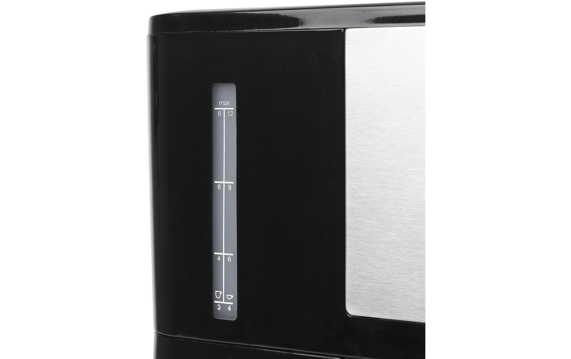 Filterkaffeemaschine Compact 12 Schwarz/Silber - MEGART