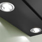 Serie 2, Wandhaube, 80 cm, Klarglas schwarz DWK85DK60 - MEGART