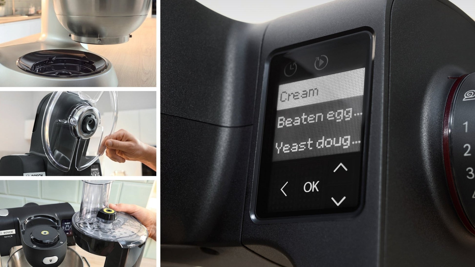 Serie 6, Küchenmaschine mit Waage, 1600 W, Schwarz, Edelstahl gebürstet, MUMS6ZS17 - MEGART