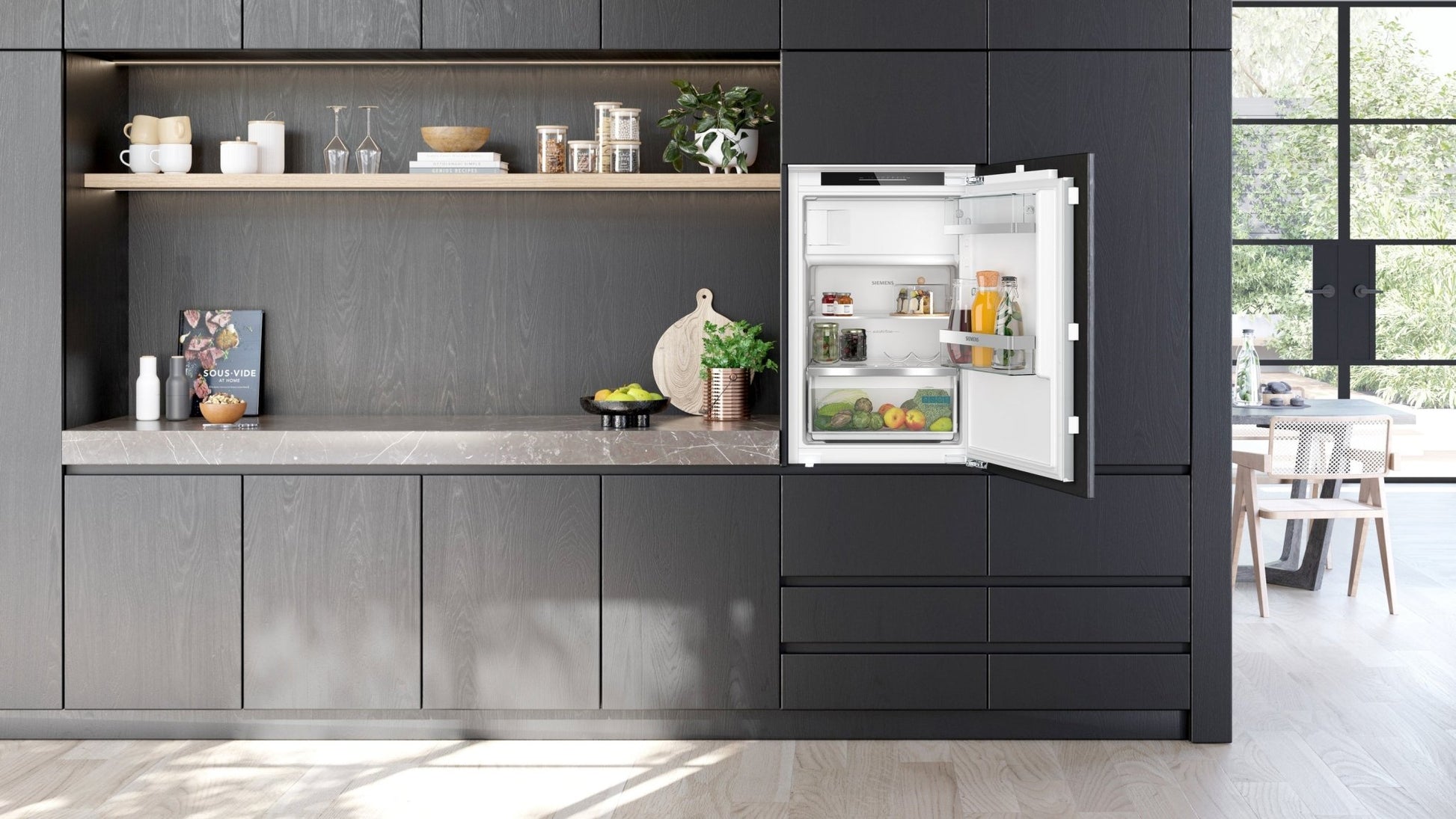iQ500, Einbau - Kühlschrank mit Gefrierfach, 88 x 56 cm KI22LADD1 - MEGART