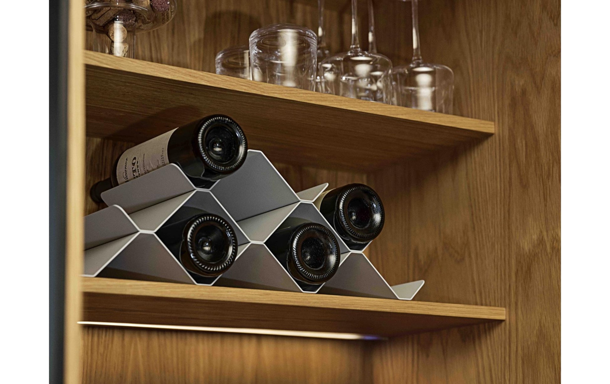 Weinregal Rocks für 9 Flaschen, Grau - MEGART