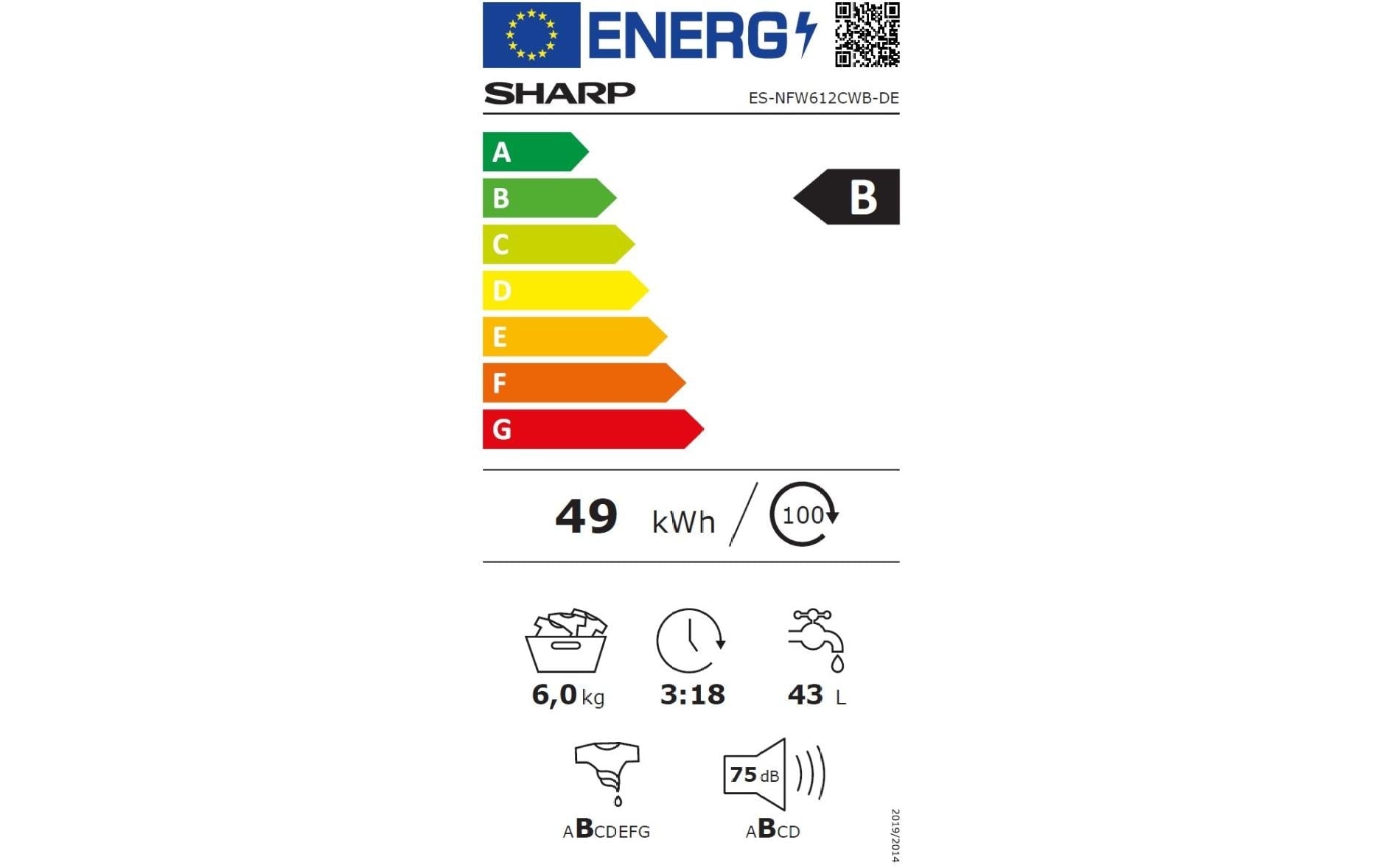 Waschmaschine ES - NFW612CWB - DE Links - MEGART