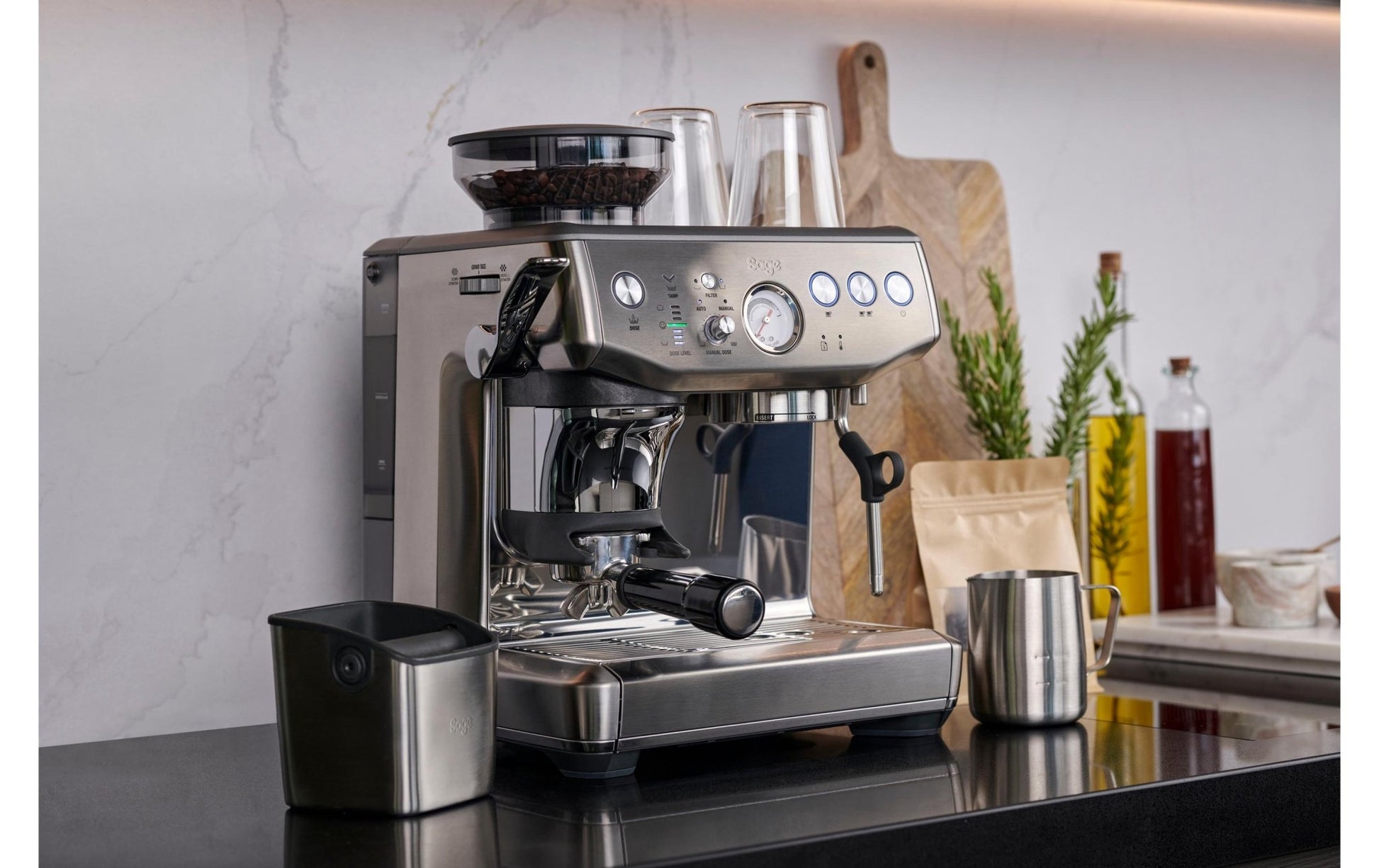 Siebträgermaschine Barista Express Impress Edelstahl - MEGART