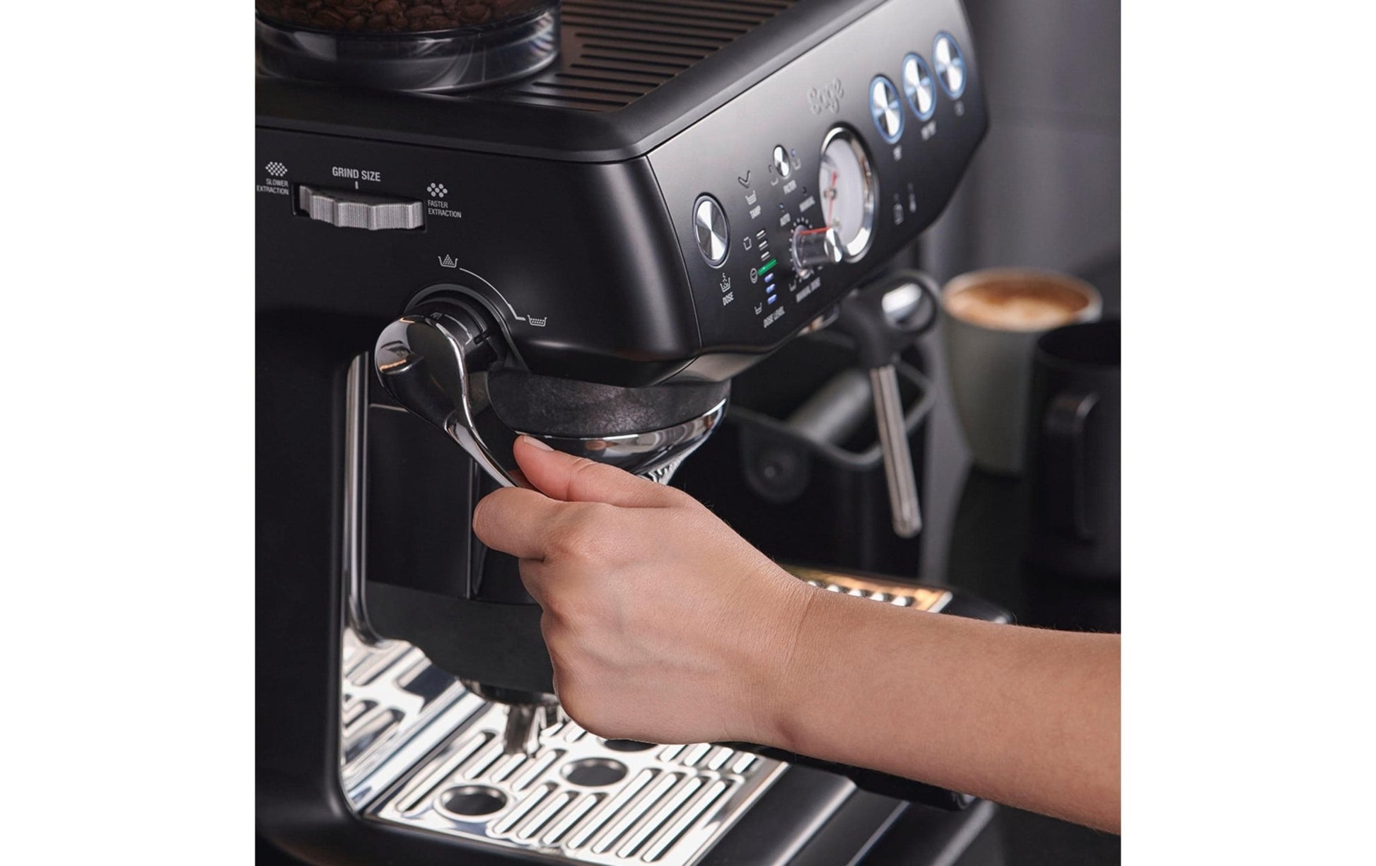 Siebträgermaschine Barista Express Impress Schwarz - MEGART