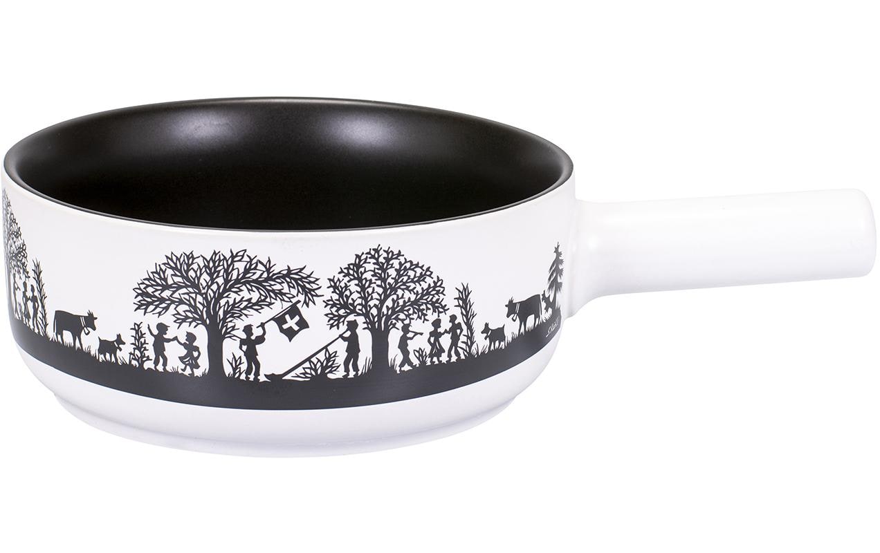 Fondue - Caquelon Bergchilbi E22 Schwarz/Weiss - MEGART