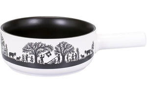 Fondue-Caquelon Bergchilbi E22 Schwarz/Weiss
