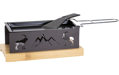 Teelicht - Raclette Steinbock Anthrazit/Hellbraun - MEGART