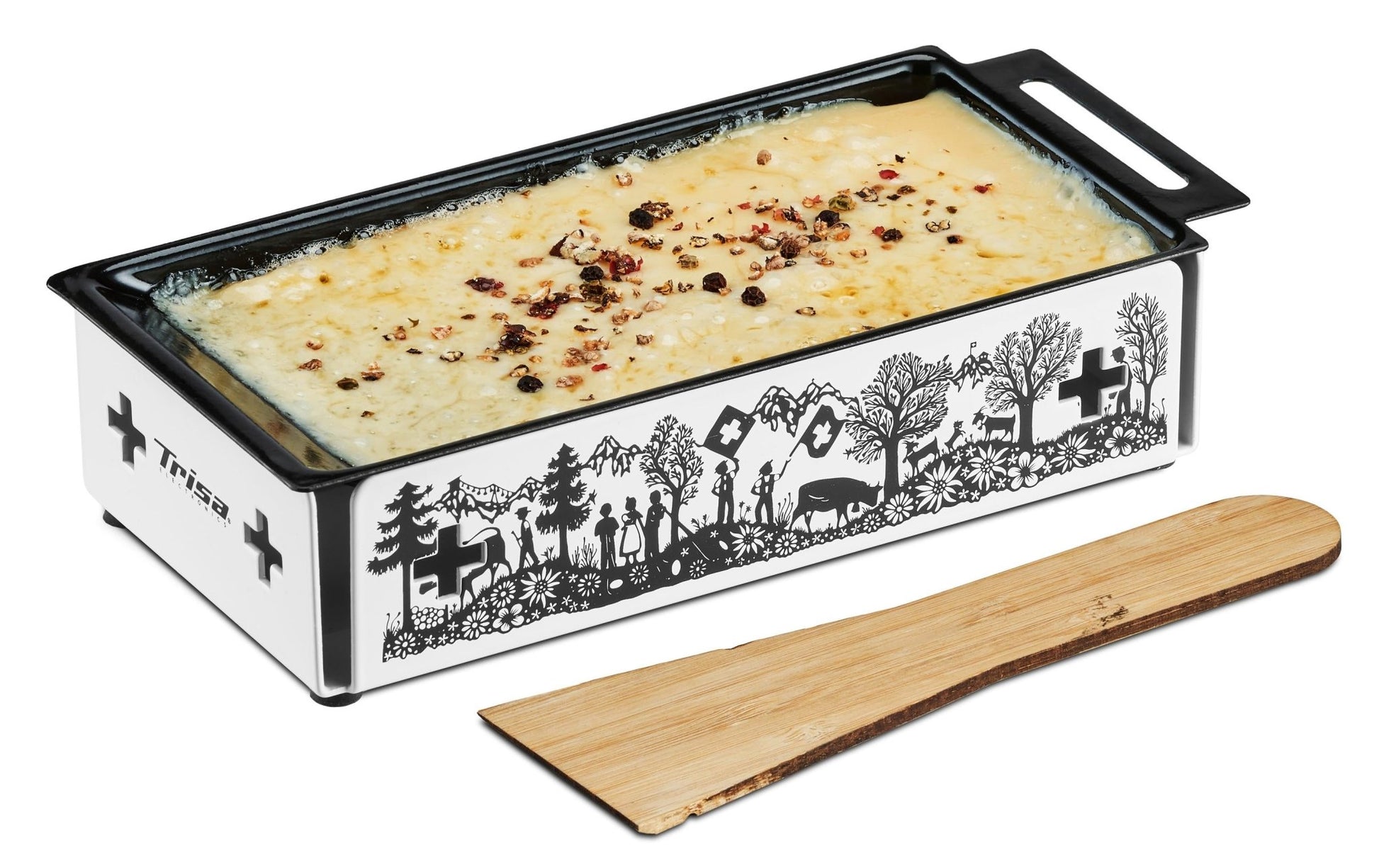 Teelicht - Raclette Kitchenette, Schwarz/Weiss - MEGART