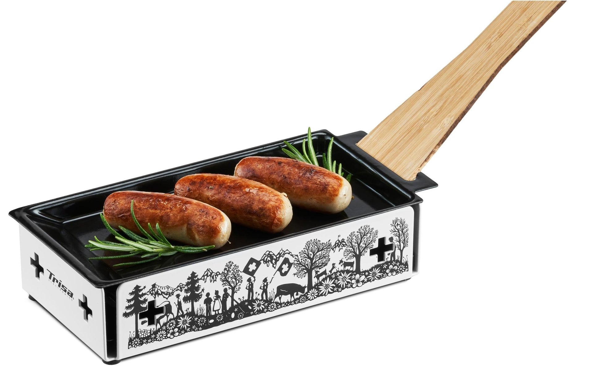 Teelicht - Raclette Kitchenette, Schwarz/Weiss - MEGART