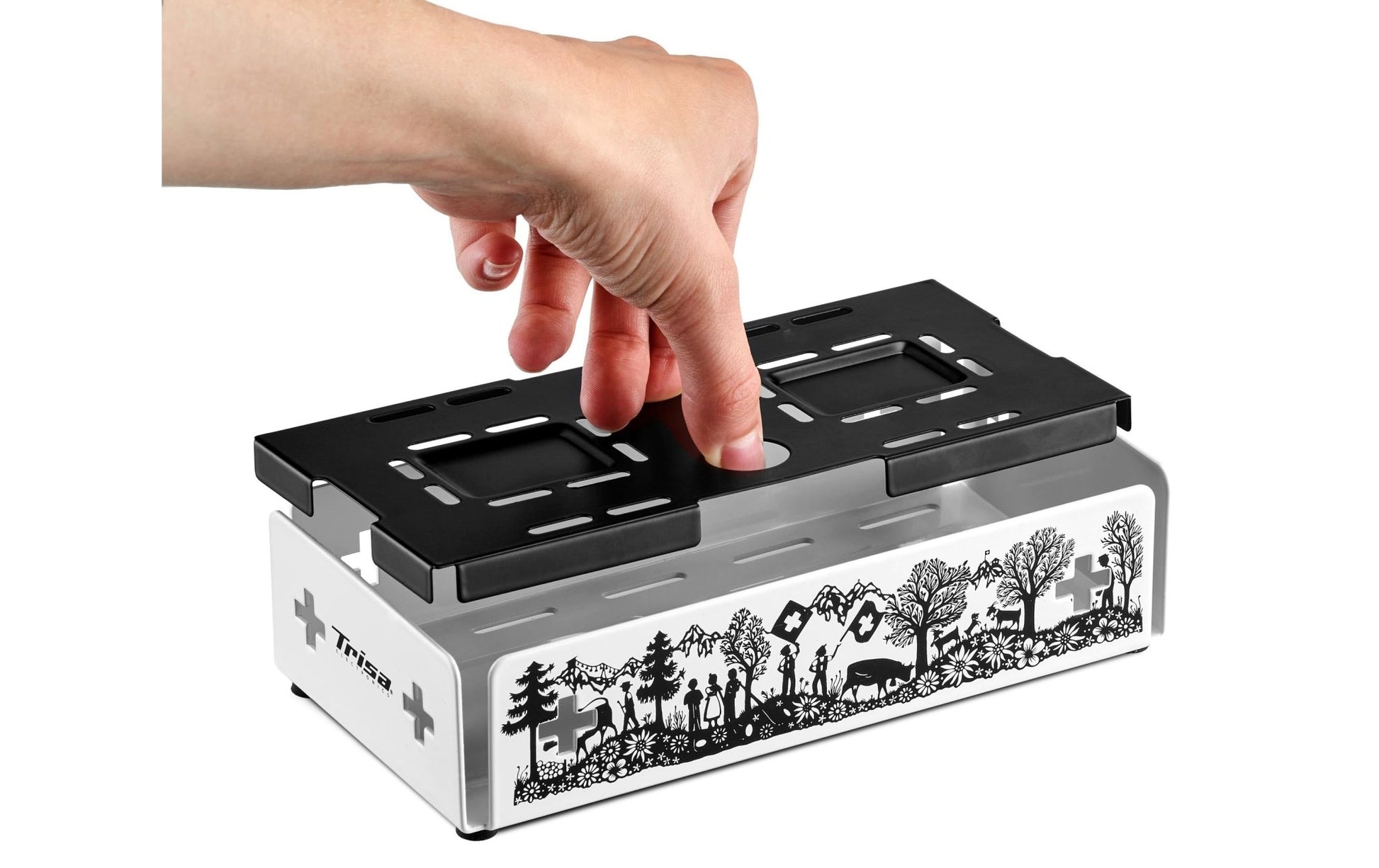 Teelicht - Raclette Kitchenette, Schwarz/Weiss - MEGART