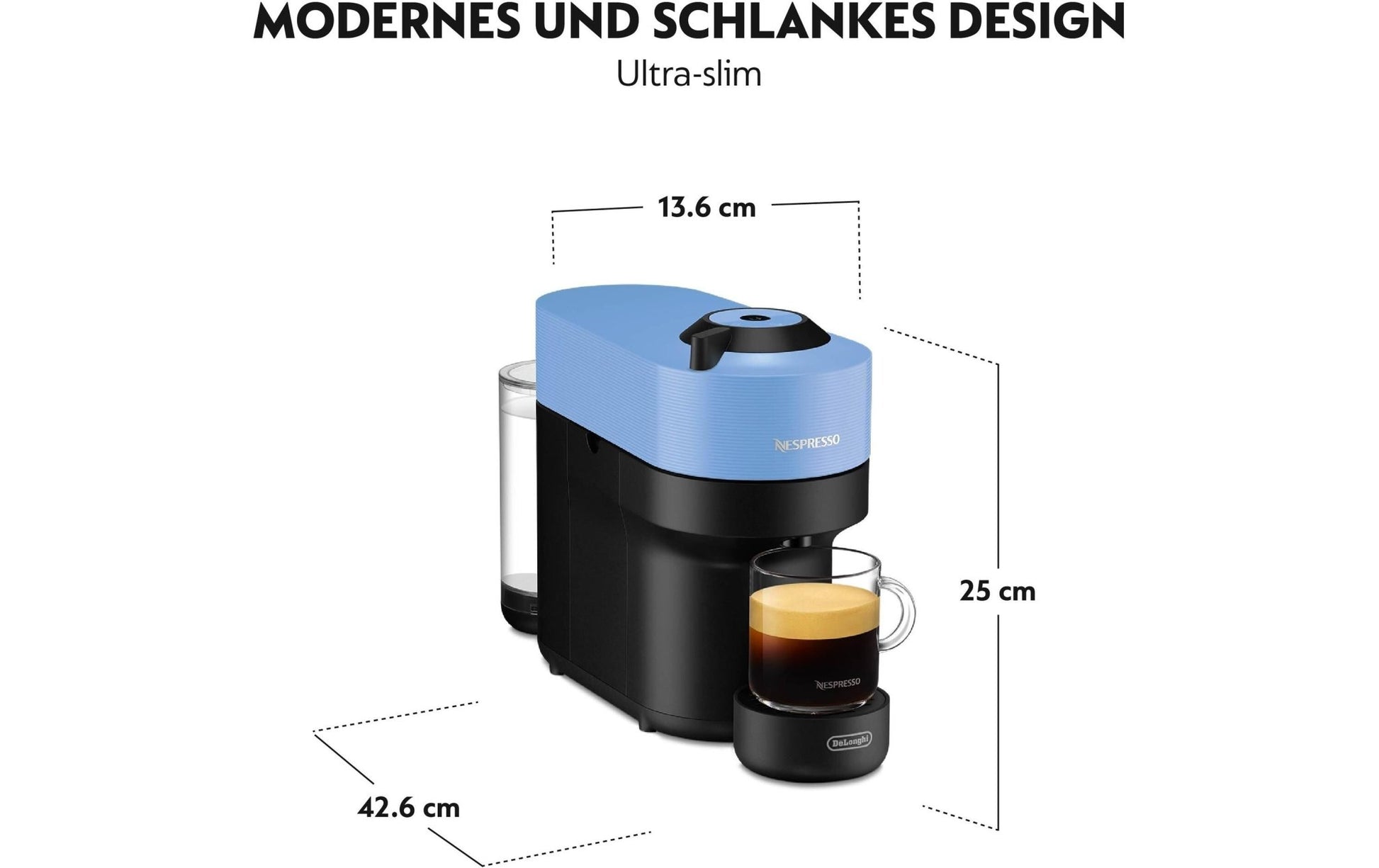 Kaffeemaschine Nespresso Vertuo Pop ENV90.A Pacific Blue - MEGART